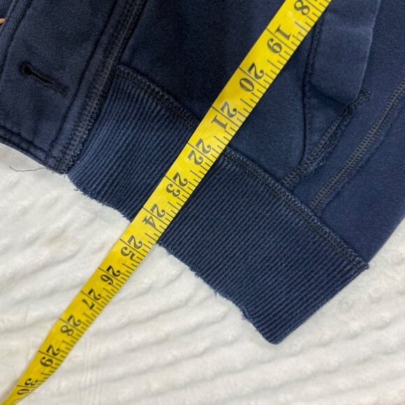 ABERCROMBIE & FITCH Hough Peak Muscle Blue Distressed Hoodie Sweater Mens Sz M - Picture 5 of 11